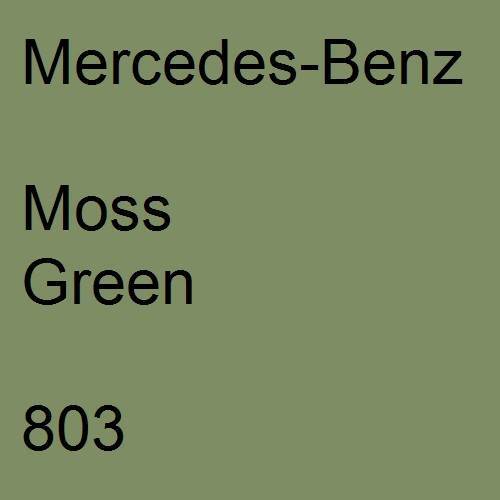 Mercedes-Benz, Moss Green, 803.